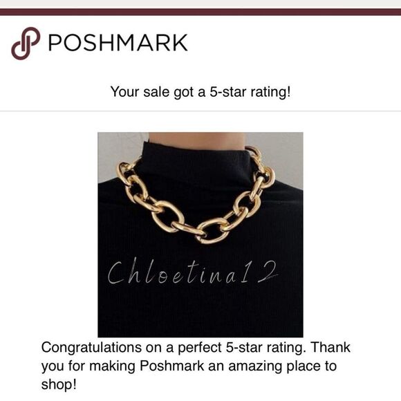 NEW Gold Chain Large Link Choker Necklace - Picture 7 of 8